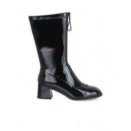 Botas Vestir Charol Cremallera Negras