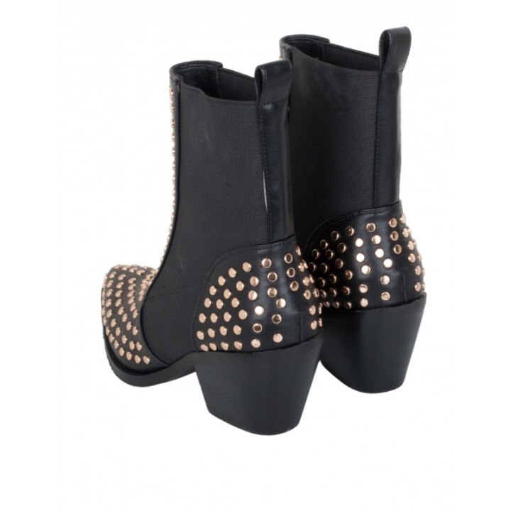 Botines Camperos Elasticos Tacon Tachuelas