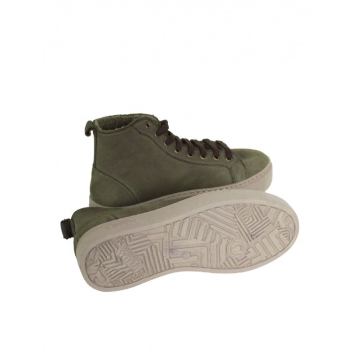 Botines Cordones Plataforma Verdes NATURAL WORLD