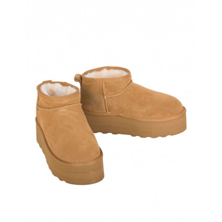 Botas Pelo Piel Plataforma