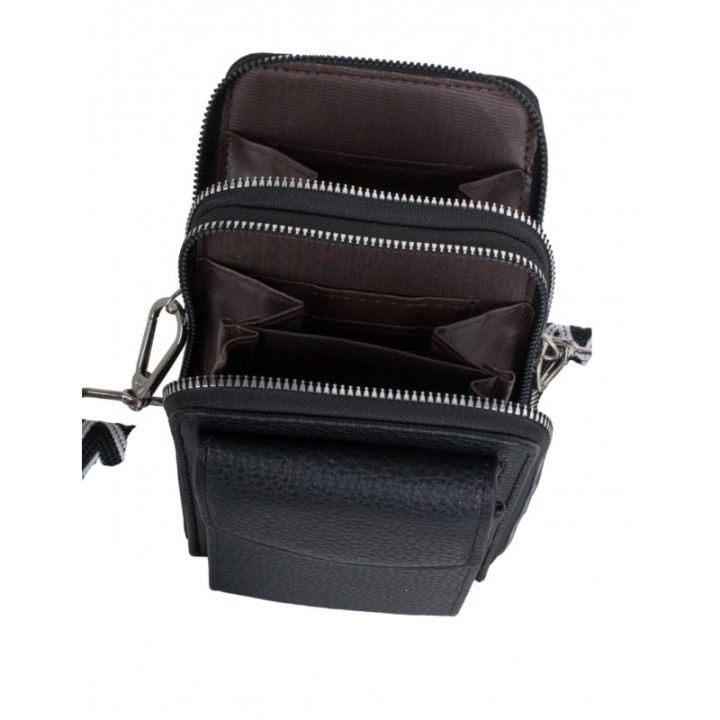 Minibolso Negro Bandolera Estampada