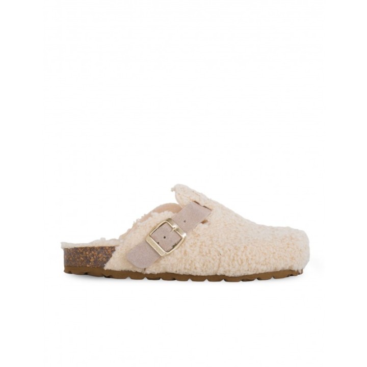 Zuecos Bio Borreguillo Beige