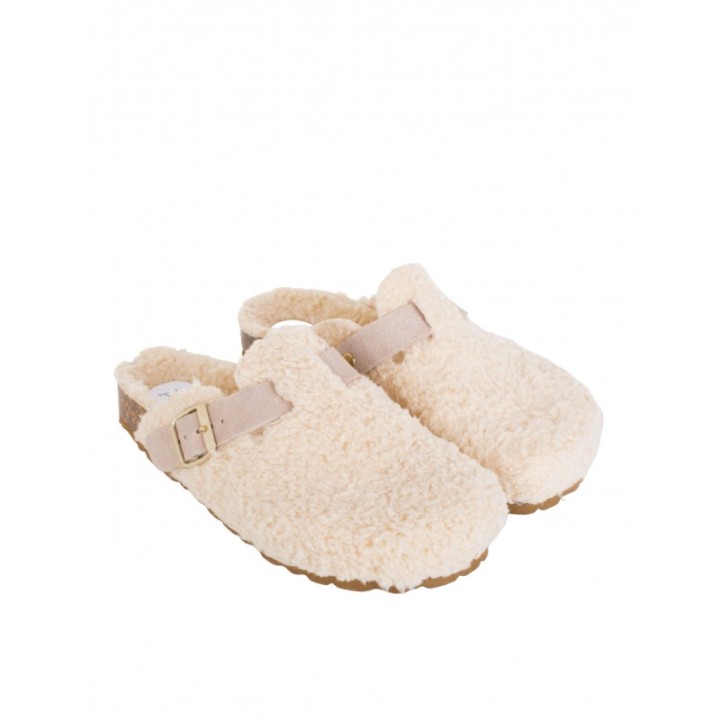 Zuecos Bio Borreguillo Beige