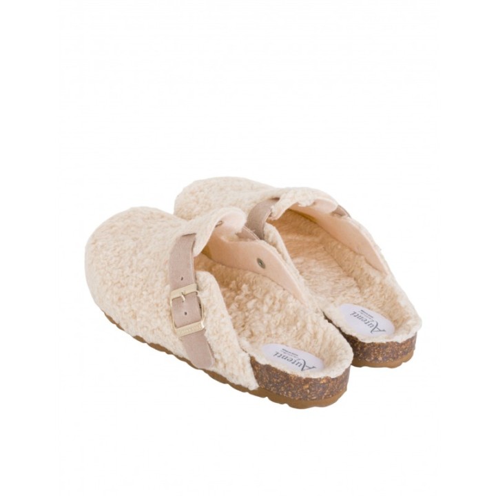 Zuecos Bio Borreguillo Beige