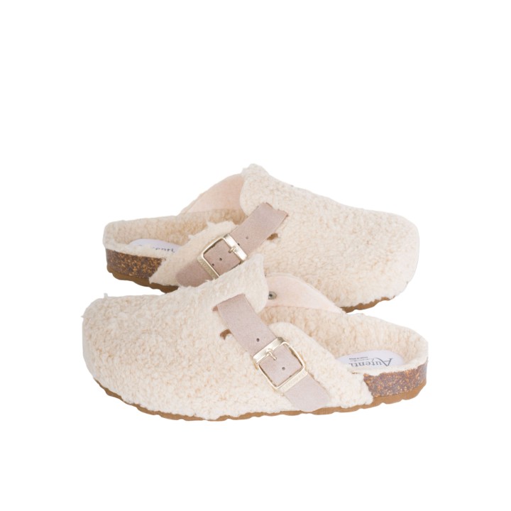 Zuecos Bio Borreguillo Beige