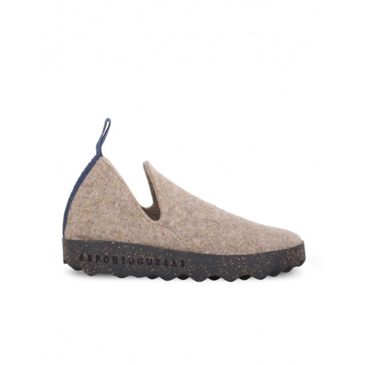 Zapatos Sostenibles Fieltro Taupe ASPORTUGUESAS