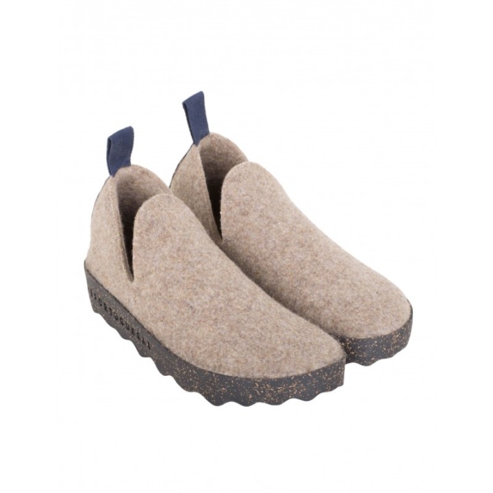 Zapatos Sostenibles Fieltro Taupe ASPORTUGUESAS