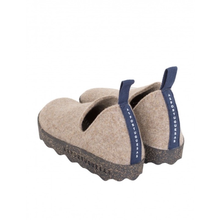 Zapatos Sostenibles Fieltro Taupe ASPORTUGUESAS