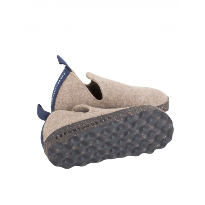 Zapatos Sostenibles Fieltro Taupe ASPORTUGUESAS