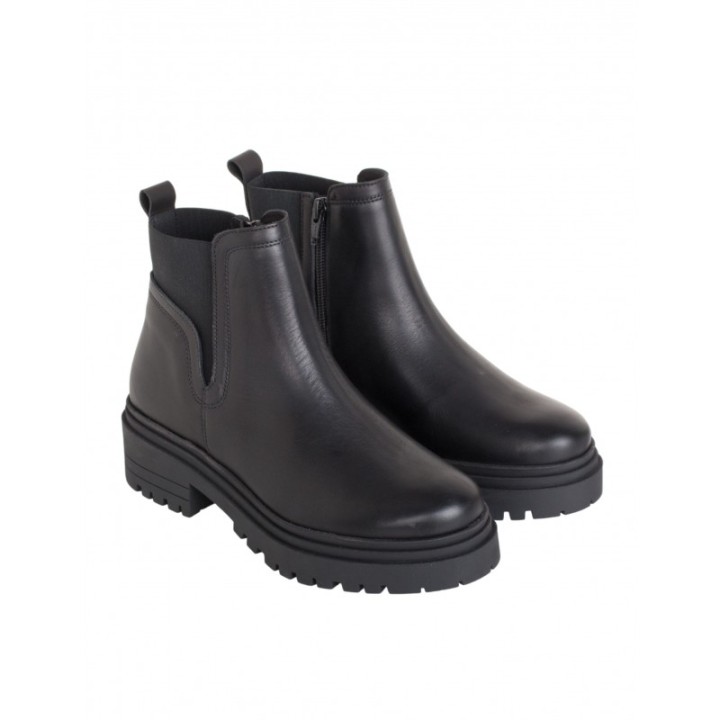Botines Piel Tacon Track PERA LIMONERA