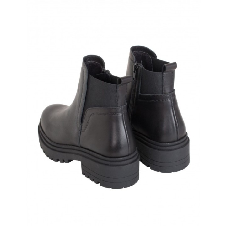 Botines Piel Tacon Track PERA LIMONERA