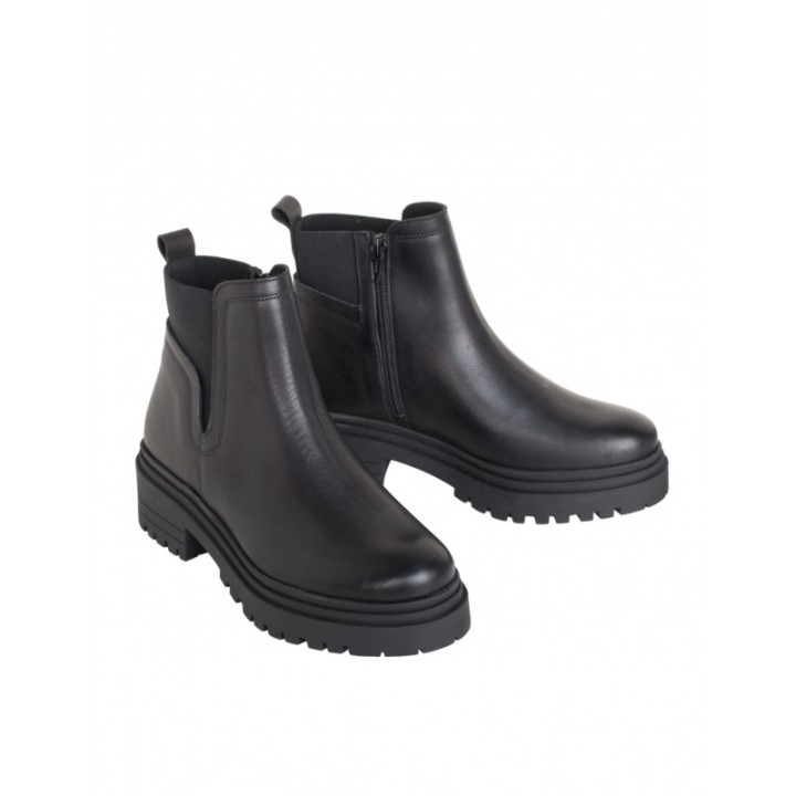 Botines Piel Tacon Track PERA LIMONERA