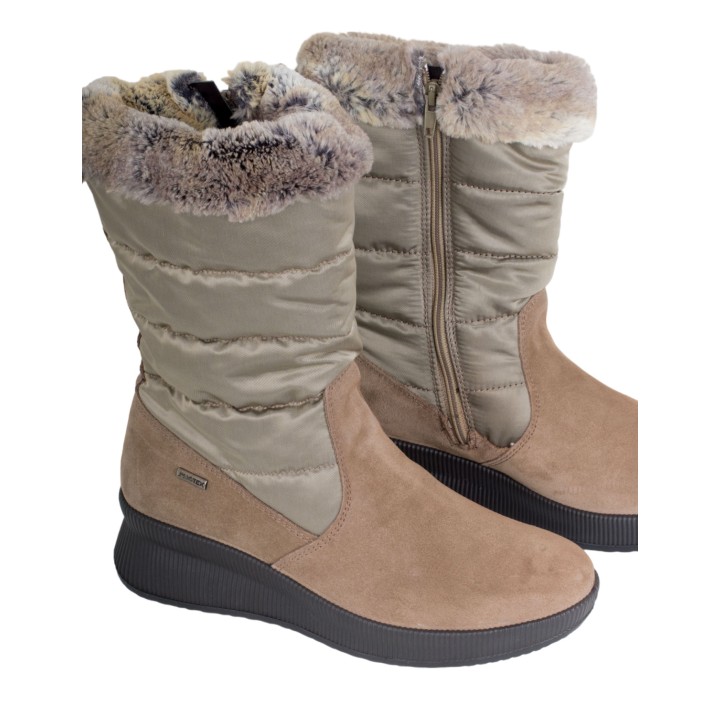 Botas Pelo Acolchadas Impermeables Taupe IMAC