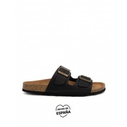 AUTENTI Sandalias Bio Hombre Hebillas Negras
