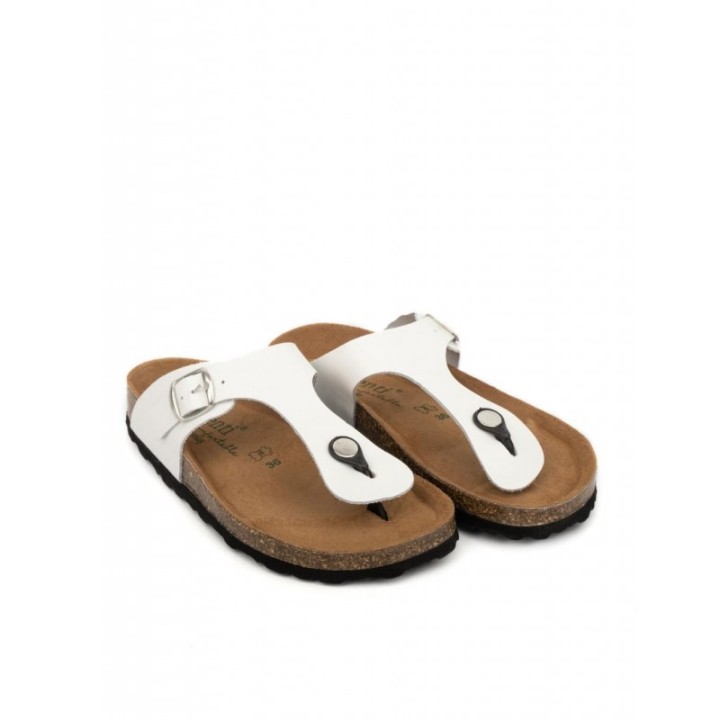AUTENTI Sandalias Suela Corcho Blancas