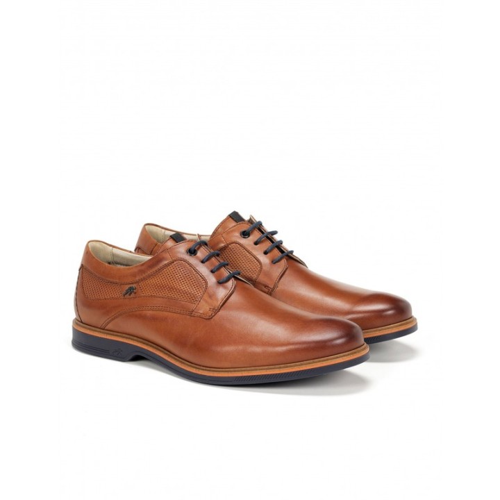 FLUCHOS Zapatos Casual Piel Cordones Marrones
