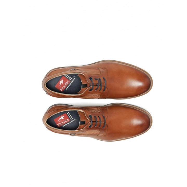 FLUCHOS Zapatos Casual Piel Cordones Marrones