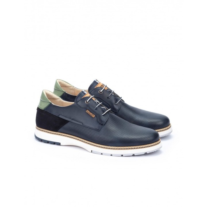 Zapatos Blucher Piel PIKOLINOS Azules