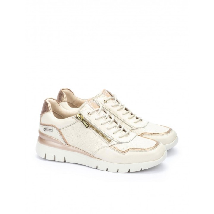 Zapatillas Blancas Relieve Floral PIKOLINOS