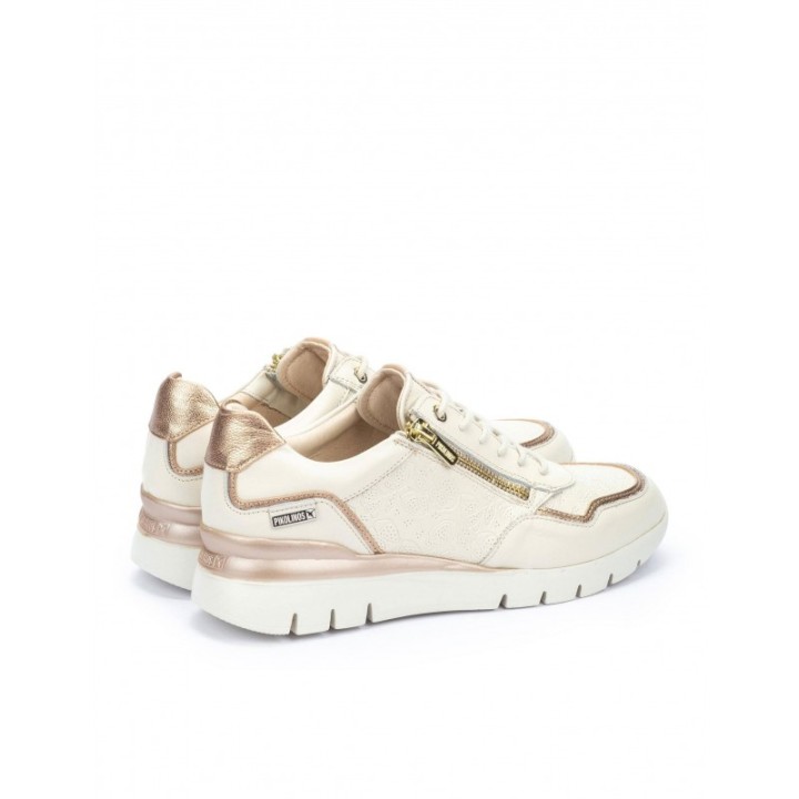 Zapatillas Blancas Relieve Floral PIKOLINOS