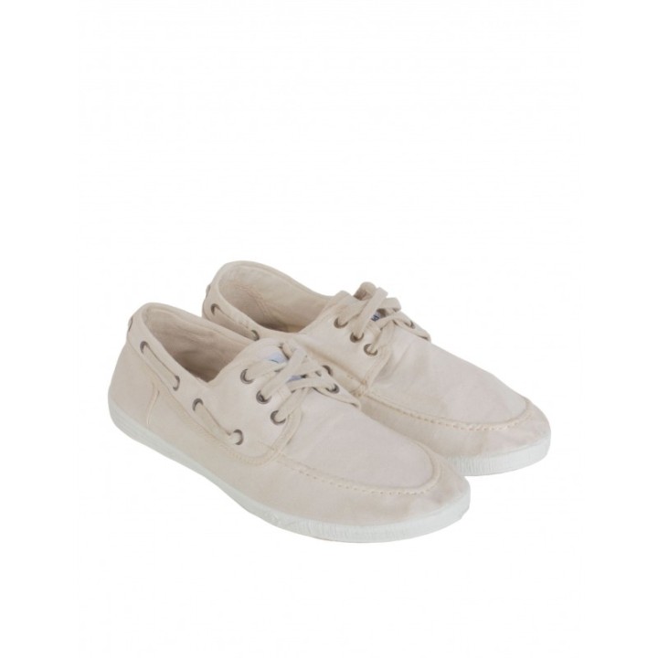 Zapatillas Nauticas Beige NATURAL WORLD