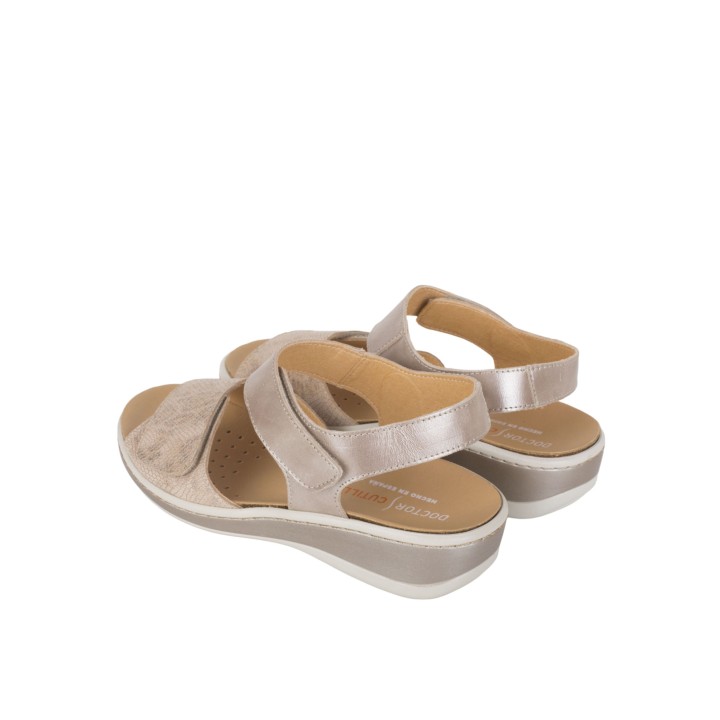 Sandalias Velcro Beige DOCTOR CUTILLAS