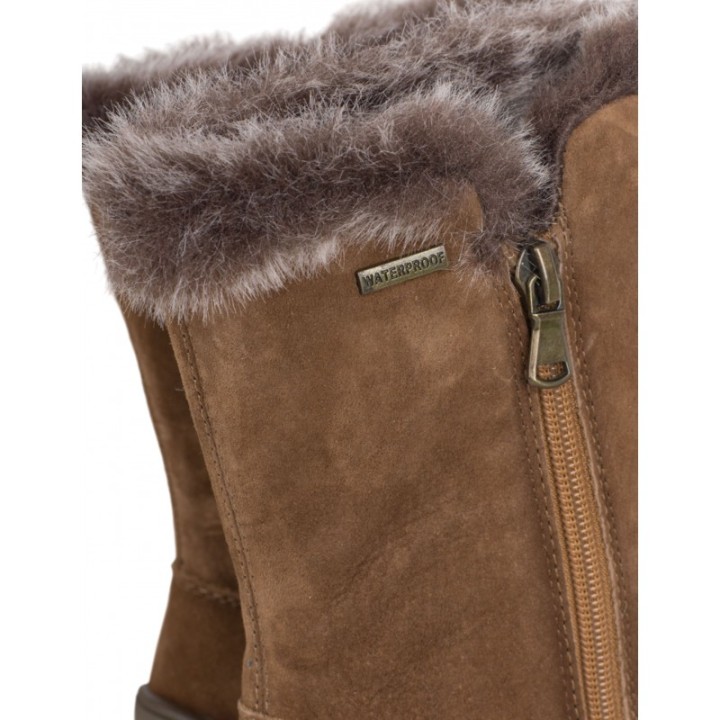 Botas Impermeables Marrones Cremallera