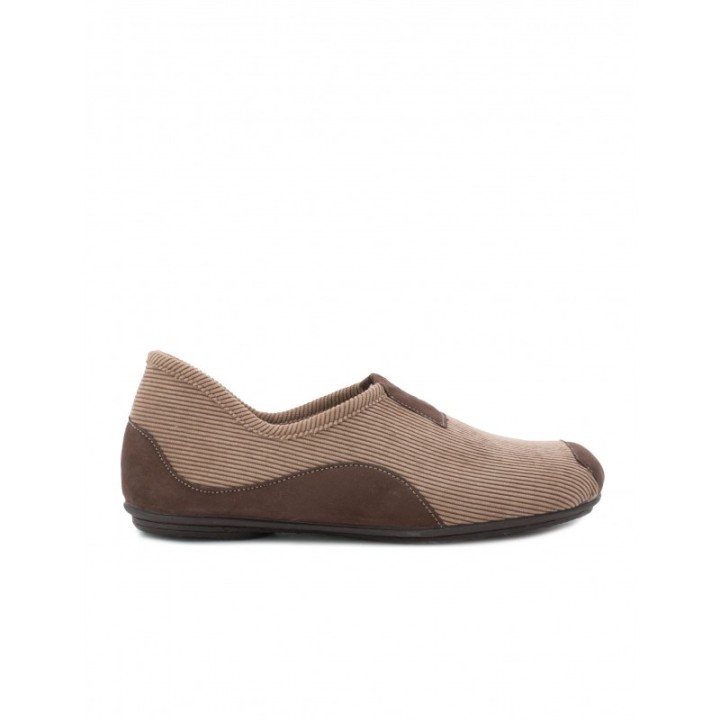 VULLADI Zapatillas Casa Pana Marron Cerradas