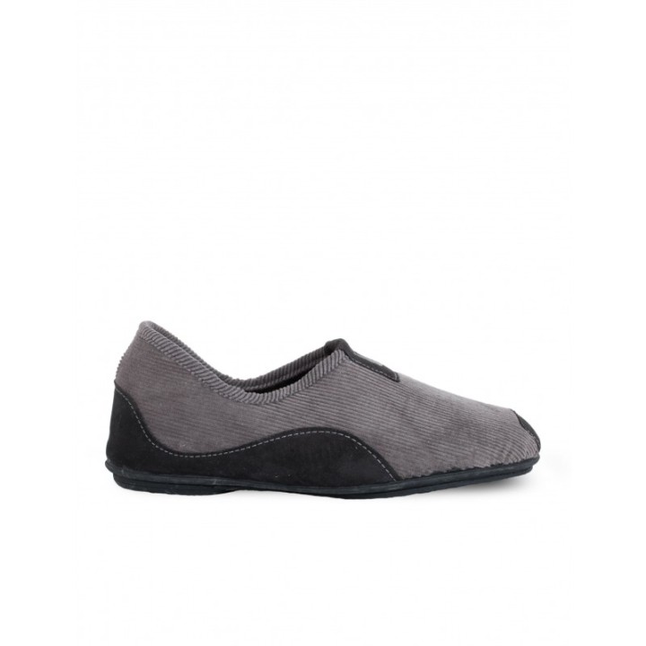 Zapatillas Casa Cerradas Pana Grises VULLADI