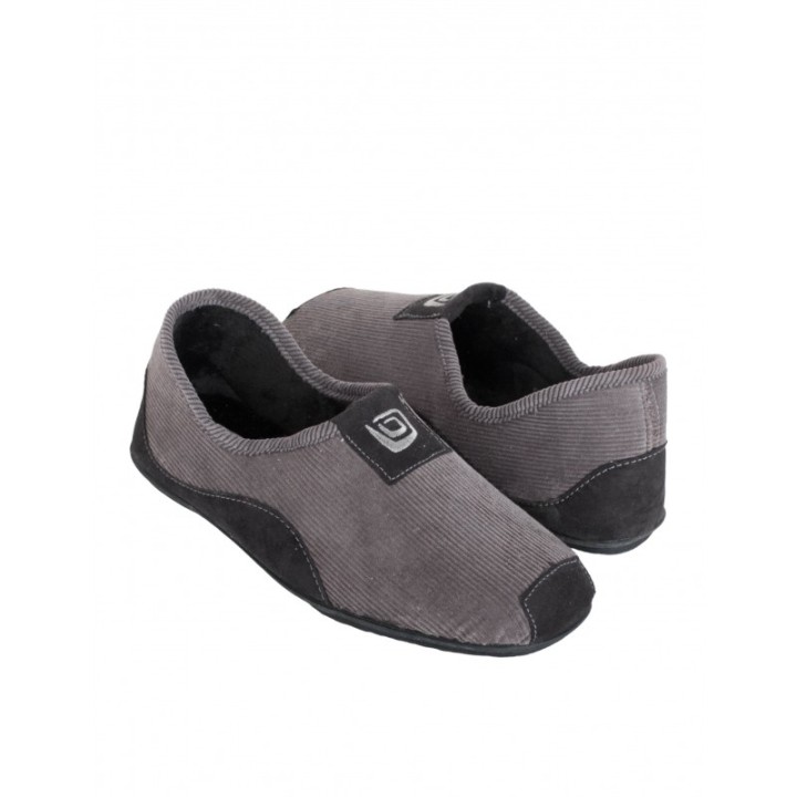 Zapatillas Casa Cerradas Pana Grises VULLADI