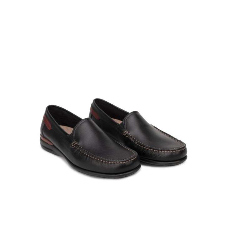 FLUCHOS Mocasines Piel Negros