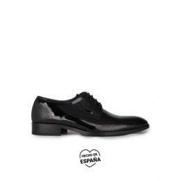 Zapatos Negros Vestir Hombre Charol Picados