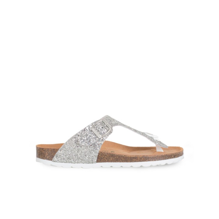 AUTENTI Sandalias Bio Glitter Plata