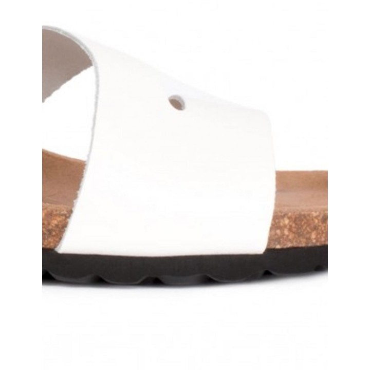AUTENTI Sandalias Tiras Suela Corcho Blanco