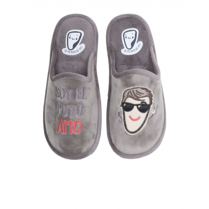SE ME RIEN LOS PIES Zapatillas Soy El Puto Amo Gris