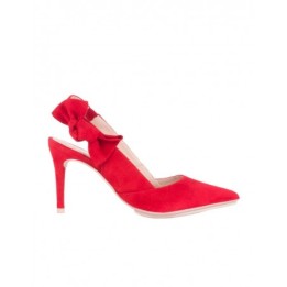 VEXED Zapatos Destalonados Tacon Alto Rojo