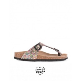 AUTENTI Sandalias Glitter Suela Corcho