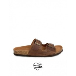 AUTENTI Sandalias Bio Hombre Hebillas Marron