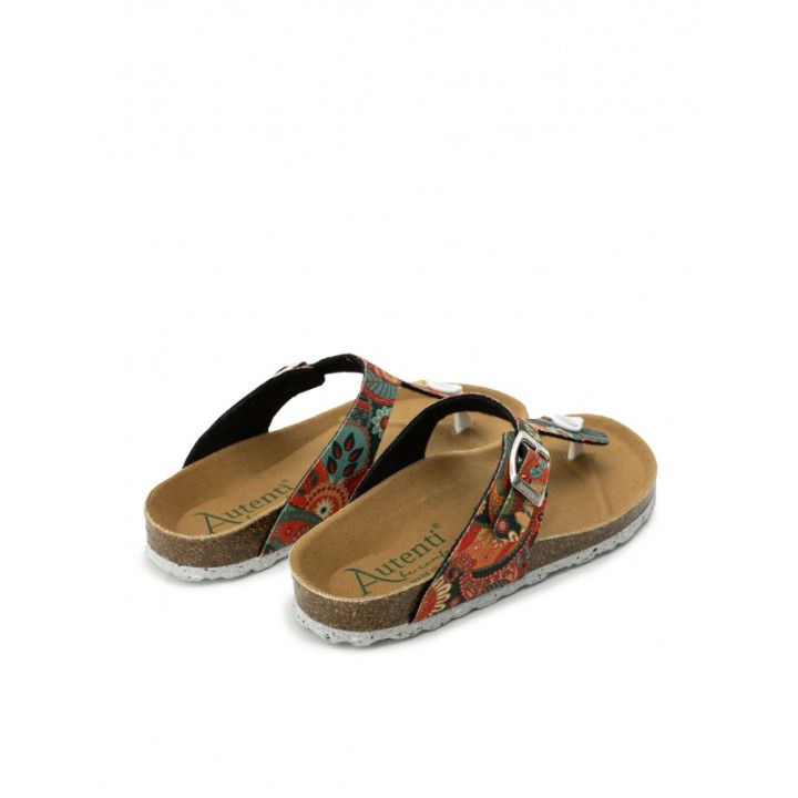 AUTENTI Sandalias Bio Dedo Estampado Flores