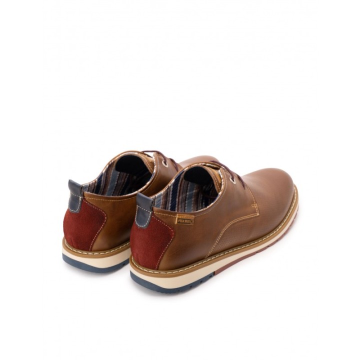 PIKOLINOS Zapatos Sport Cordones Piel Marron