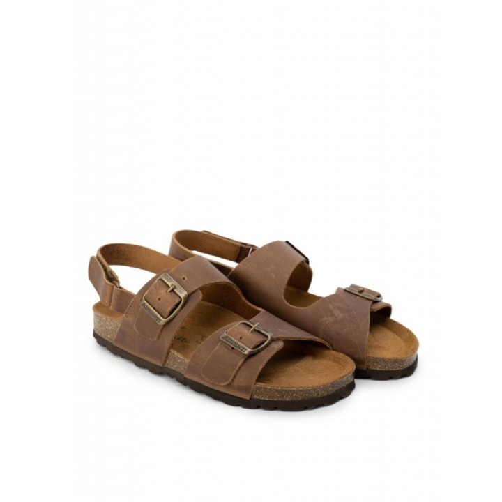 AUTENTI Sandalias Bio Tira Trasera Marron