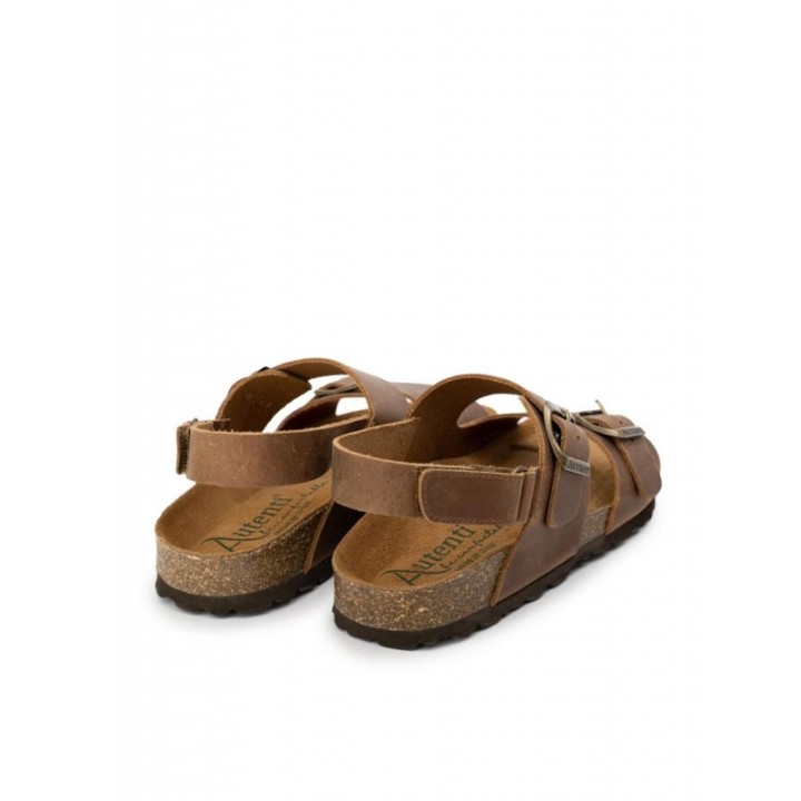 AUTENTI Sandalias Bio Tira Trasera Marron