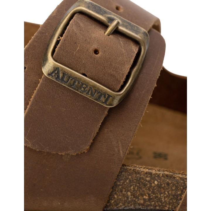 AUTENTI Sandalias Bio Tira Trasera Marron