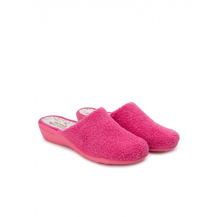 VULLADI Zapatillas Casa Toalla Fucsia
