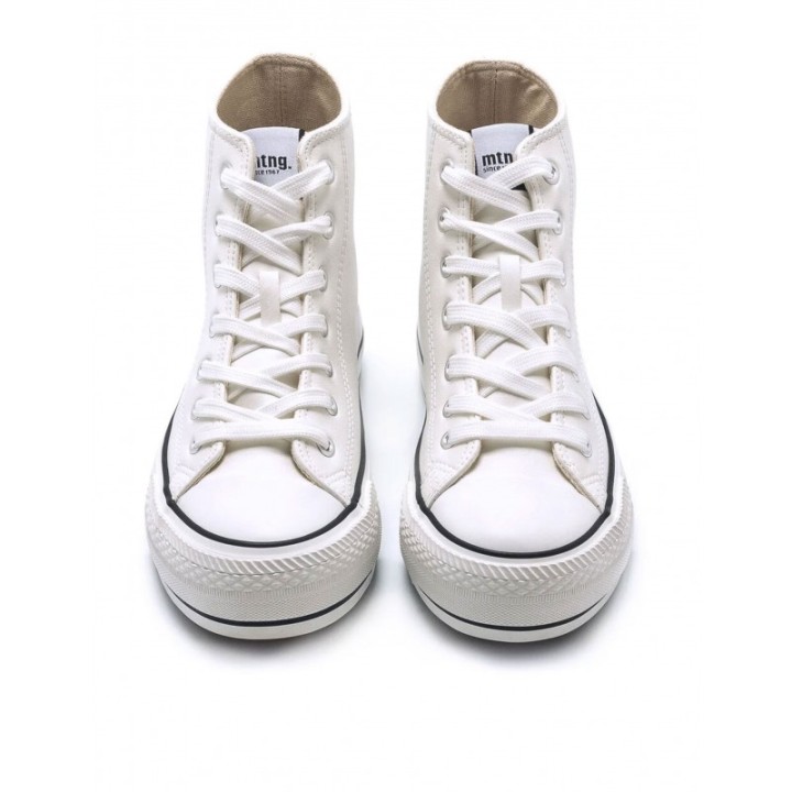 MUSTANG Zapatillas Lona Blancas Altas Plataforma
