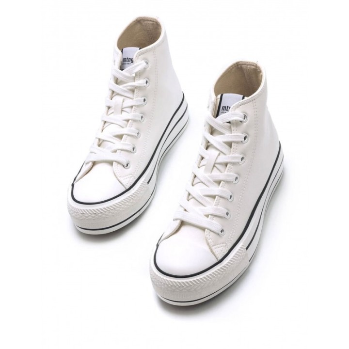 MUSTANG Zapatillas Lona Blancas Altas Plataforma