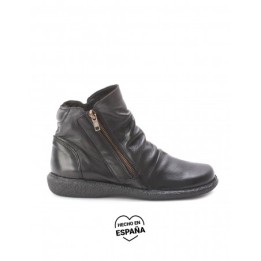 Botines Cana Arrugada Negros
