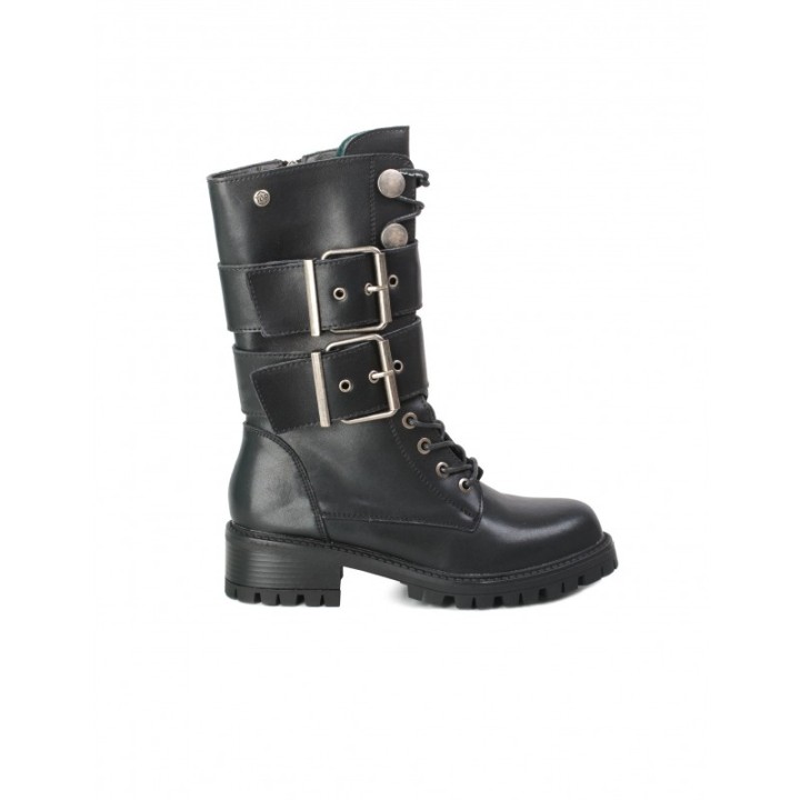 Botas Militares Cana Alta Hebillas