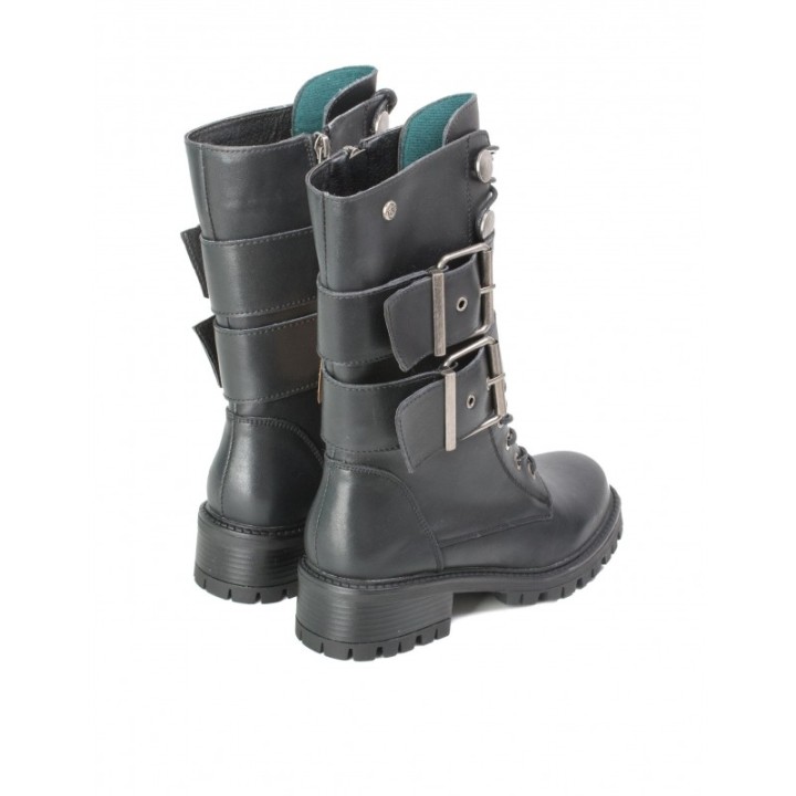 Botas Militares Cana Alta Hebillas