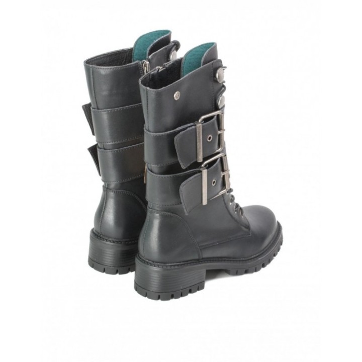 Botas Militares Cana Alta Hebillas